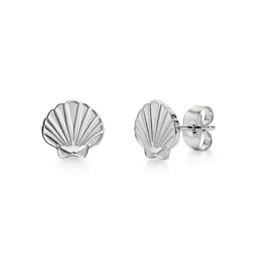 A.R.Z. MINIMAL SEASHELL STUD EARRINGS (SSE226W)