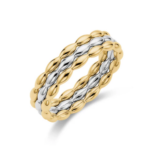 A.R.Z. TWO-TONE ETERNAL CHAIN BAND (ZW-R52W)