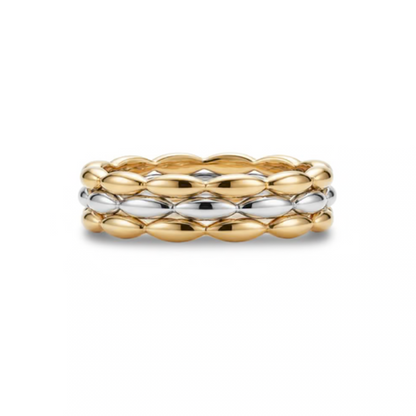 A.R.Z. TWO-TONE ETERNAL CHAIN BAND (ZW-R52W)