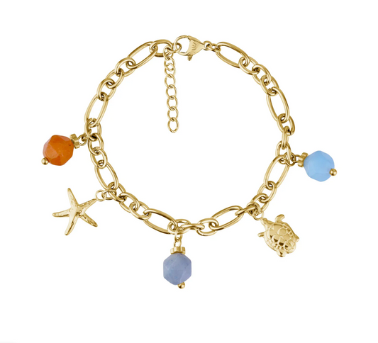 A.R.Z. TROPICAL CHARM GOLD BRACELET (ZW-B117)