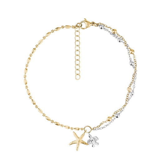 A.R.Z. STARFISH DUO CHARM BRACELET (ZW-B120)