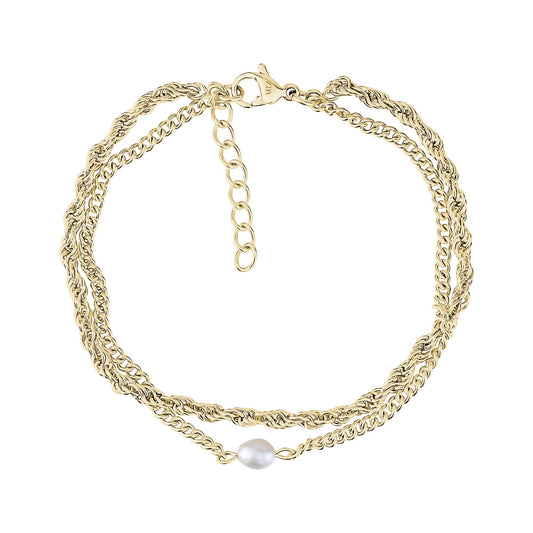 A.R.Z. FRESHWATER PEARL TWIST BRACELET (ZW-B132G)