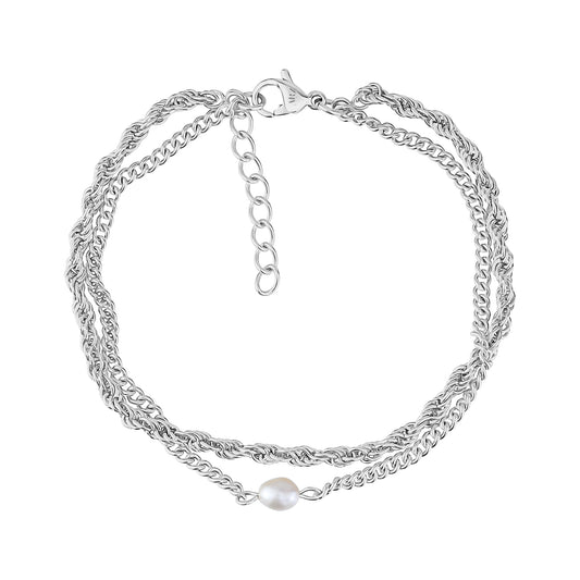 A.R.Z. FRESHWATER PEARL TWIST BRACELET (ZW-B132W)