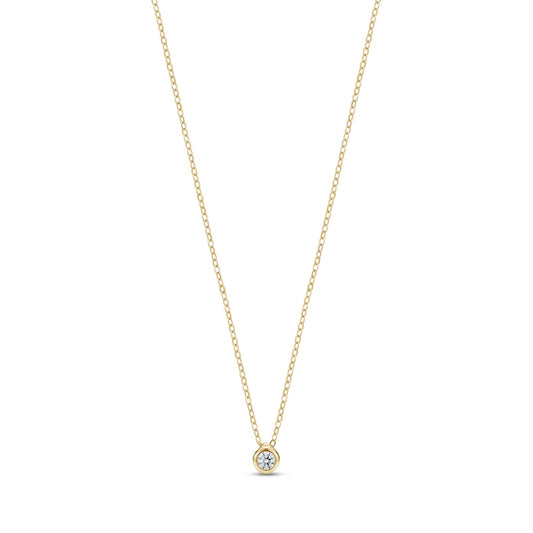 A.R.Z. SLEEK BEZEL-SET STONE PENDANT (ZW-P111G)